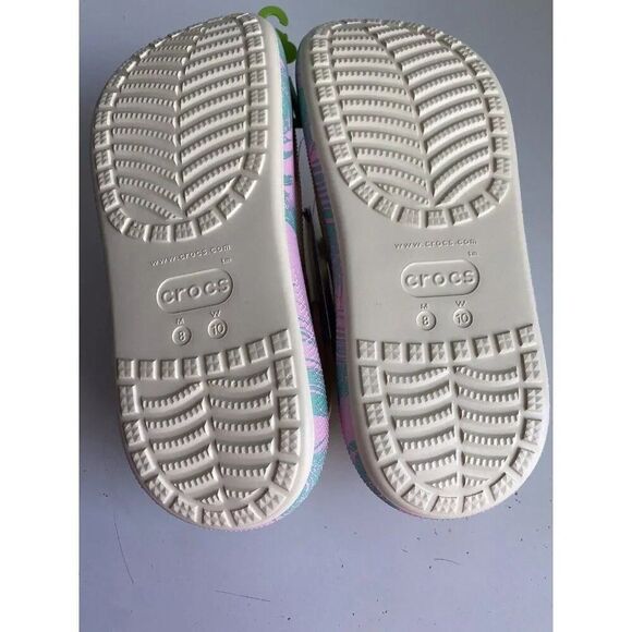 Crocs Classic Crush Spring Break Clog Women's Sz 10 Vanilla 208405-1FR NEW - Picture 12 of 13